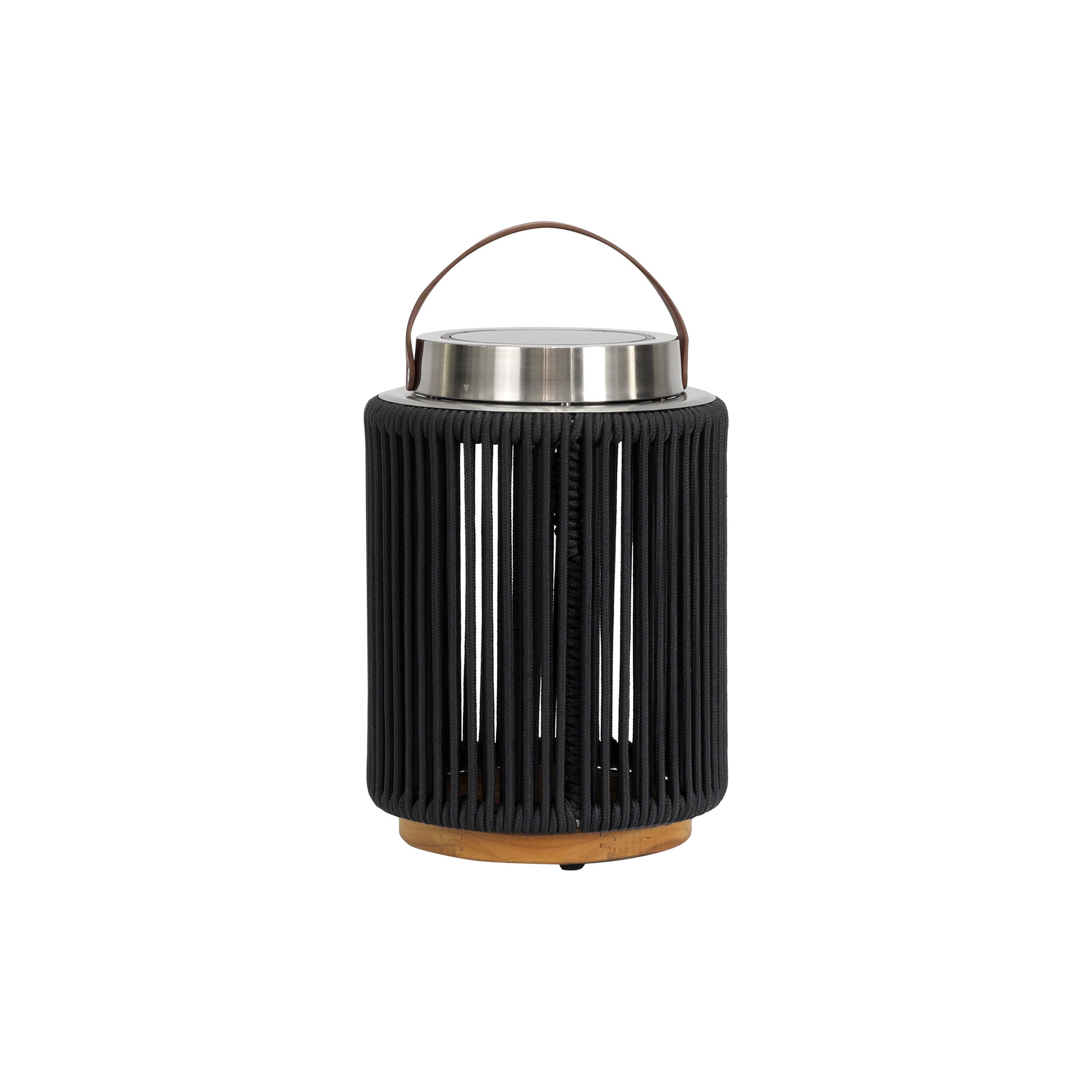 Maze Luna Charcoal Black Rope Outdoor Solar Light Small